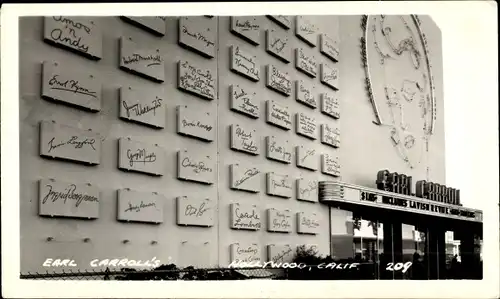 Ak Hollywood Los Angeles Kalifornien USA, Earl Carrol's Theater