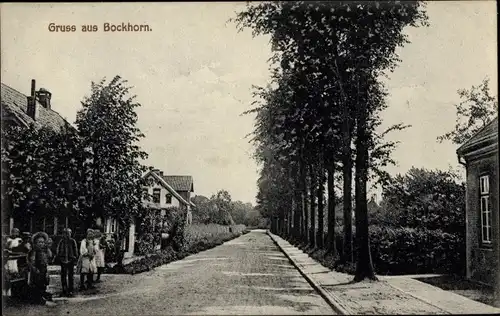 Ak Bockhorn in Oldenburg Friesland, Straßenpartie