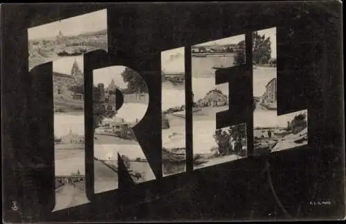 Buchstaben Ak Triel sur Seine Yvelines, Teilansichten