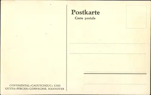 Ak Reklame, Continental Gleitschutz, Prinz Heinrich Fahrt 1910, Sieger, Herr Porsche auf Daimler