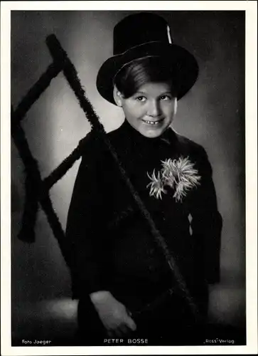 Foto Schauspieler Peter Bosse, Kinderportrait, Schornsteinfeger