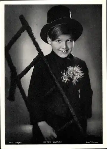 Foto Schauspieler Peter Bosse, Kinderportrait, Schornsteinfeger