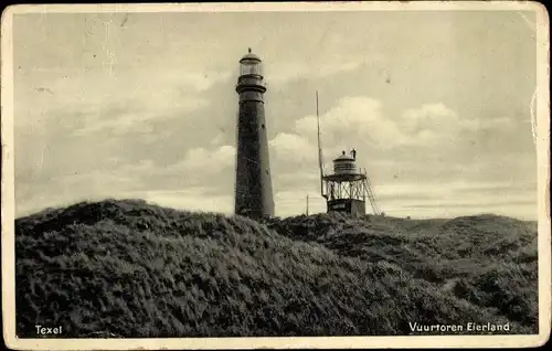 Ak Texel Nordholland Niederlande, Vuurtoren Eierland