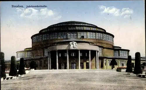 Ak Breslau Wrocław in Schlesien, Jahrhunderthalle