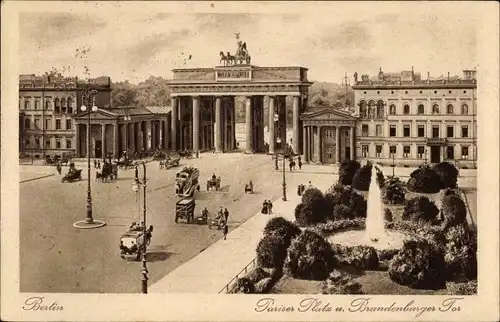 Ak Berlin Mitte, Brandenburger Tor, Pariser Platz