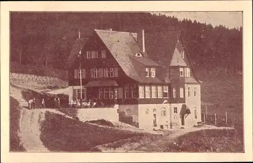 Ak Oberwiesenthal im Erzgebirge, Ferien und Wanderheim Verein Sächs. Ferienheim der 1858er E.V.