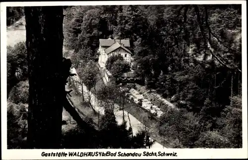 Foto Ak Bad Schandau Sächsische Schweiz, Gaststätte Waldhäus'l