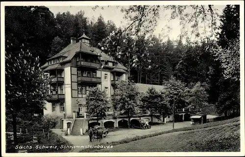 Ak Bad Schandau an der Elbe, Hotel Schrammsteinbaude, Inh. Herings Erben