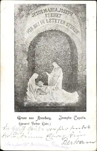 Ak Arenberg Koblenz am Rhein, Bild aus der Josephs Kapelle, Jesus, Maria, Joseph