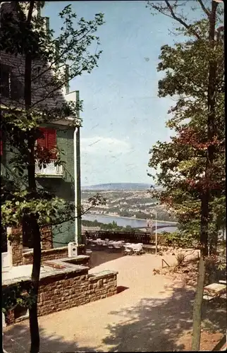 Ak Koblenz am Rhein, Städtisches Berghotel Rittersturz, Albert Stürzbecher Vrenko, Aussicht