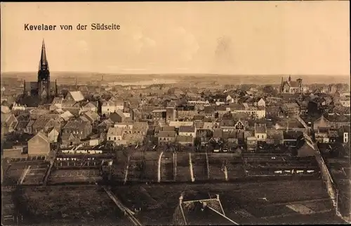 Ak Kevelaer am Niederrhein, Südseite, Ortsansicht, Kirche