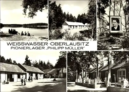 Ak Weißwasser in der Oberlausitz, Pionierlager Philipp Müller