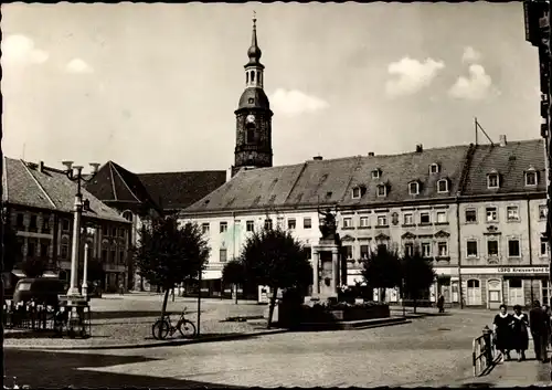 Ak Großenhain Sachsen, Karl Marx Platz, Dianabrunnen