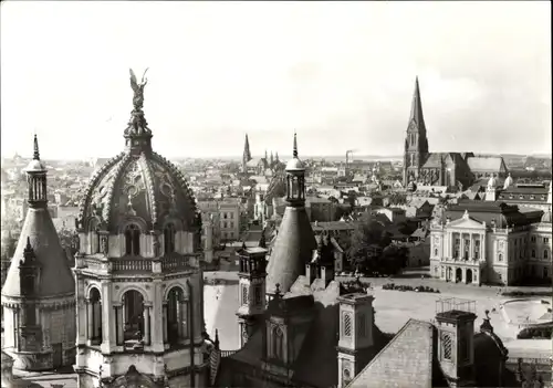 Ak Schwerin in Mecklenburg, Blick vom Schlossturm