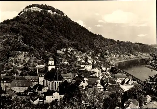 Ak Königstein an der Elbe Sächsische Schweiz, Stadt und Festung, Kirche