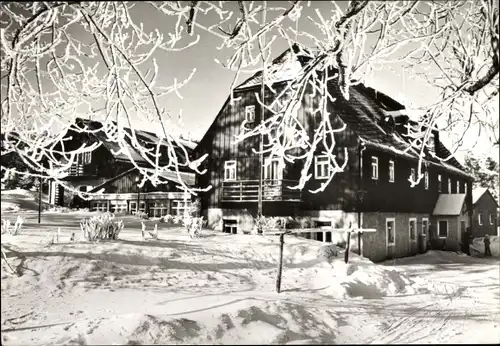 Ak Nassau Frauenstein im Erzgebirge, Ferienheim Altes Forsthaus Handwerkskammer Frankfurt/O., Winter