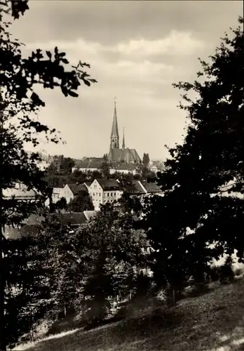 Ak Hainichen in Sachsen, Teilansicht, Kirche