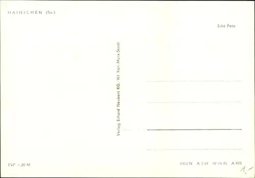 Ak Hainichen in Sachsen, Teilansicht, Kirche