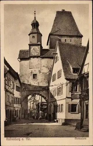 Ak Rothenburg ob der Tauber Mittelfranken, Markusturm