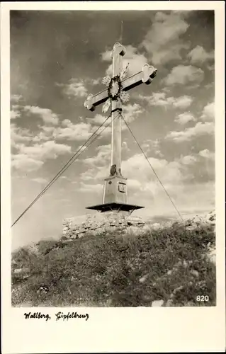 Ak Rottach Egern in Oberbayern, Wallberg, Gipfelkreuz