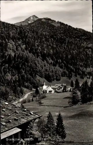 Ak Glashütte Kreuth am Tegernsee Oberbayern, Teilansicht