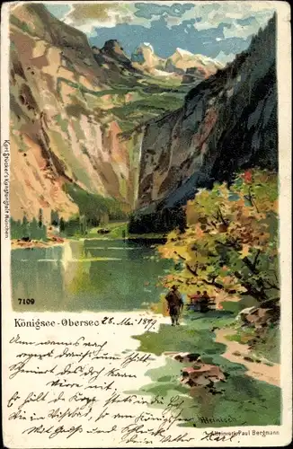 Künstler Litho Heinisch, Königssee Oberbayern, Obersee