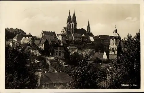 Ak Meißen an der Elbe, Teilansicht