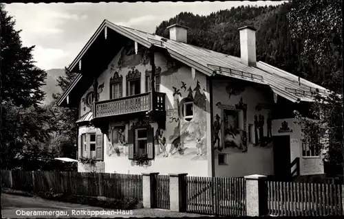 Ak Oberammergau in Oberbayern, Rotkäppchenhaus