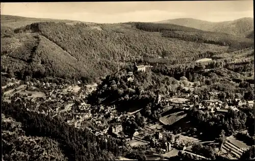 Ak Schwarzburg in Thüringen, Blick vom Trippstein