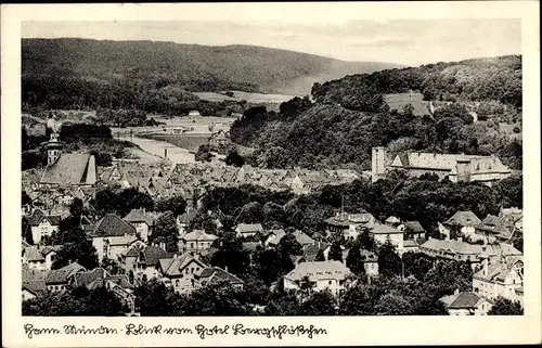 Ak Hann. Münden in Niedersachsen, Blick vom Hotel Bergschlösschen, Panorama
