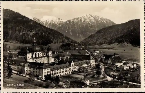 Ak Ettal Oberbayern, Kloster Ettal, Totale
