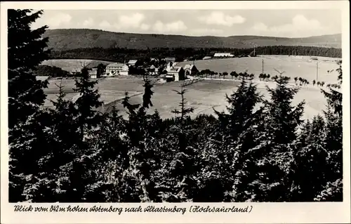 Ak Altastenberg Winterberg im Sauerland, Blick vom Astenberg auf den Ort