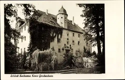 Ak Zschorna Tauscha, Blick auf das Schloss