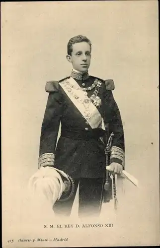 Ak S. M. El Rey D. Alfonso XIII., König Alfons XIII. von Spanien