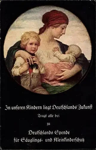 Künstler Ak Deutschlands Spende für Säuglings und Kleinkinderschutz, Mutter