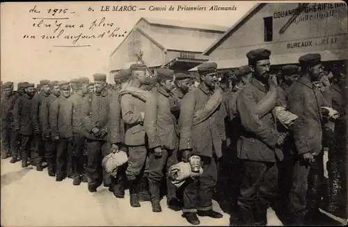 Ak Le Maroc, Convoi de Prisonniers Allemands, I. WK, Kriegsgefangene