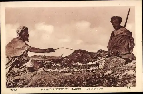 Ak Scenes et Types du Maroc, Le Mechoi, Maghreb