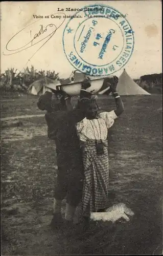 Ak Marokko, Visite au Camp senegalais, Le retour du marche