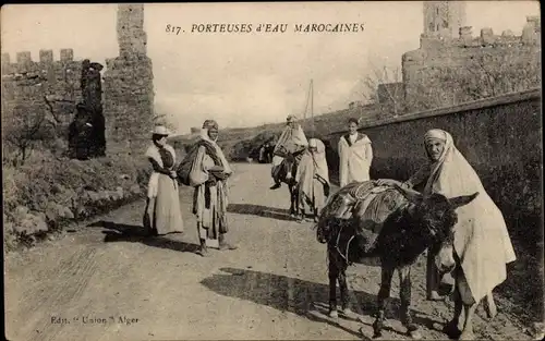 Ak Marokko, Porteuses d'Eau Marocaines, Esel, Wasserträger, Maghreb