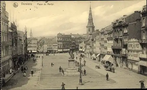 Ak Verviers Wallonien Lüttich, Place du Martyr