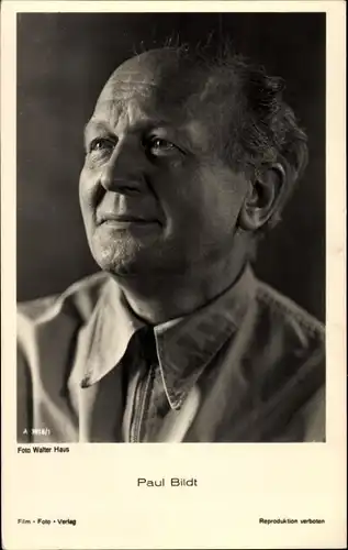Ak Schauspieler Paul Bildt, Portrait