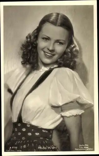 Ak Schauspielerin Hilde Krahl, Portrait, Brünett