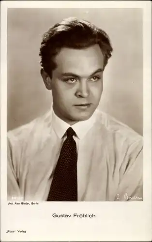 Ak Schauspieler Gustav Fröhlich, Portrait, Krawatte