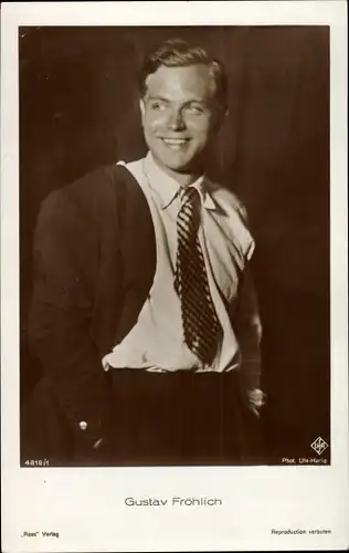Ak Schauspieler Gustav Fröhlich, Portrait, Krawatte