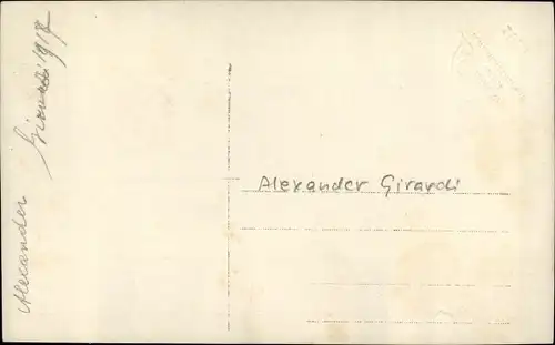 Foto Ak Alexander Giravoli, Portrait, Künstler, Anzug, Fliege