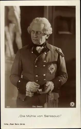 Ak Schauspieler Otto Gebühr, Portrait, Die Mühle von Sanssouci