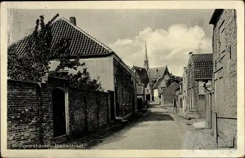 Ak Brouwershaven Zeeland, Nieuwstraat