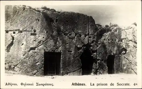 Ak Athen Griechenland, La prison de Socrate