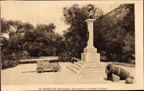 Ak Gibraltar, Wellington Monument in Alameda Gardens