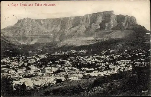 Ak Cape Town Kapstadt Südafrika, Totale mit Tafelberg